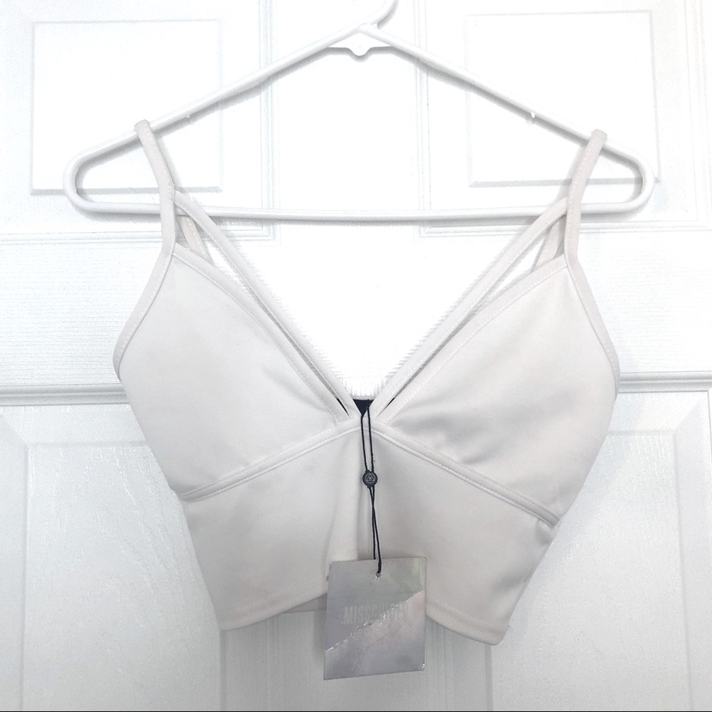 MISSGUIDED WHITE BRALET TOP